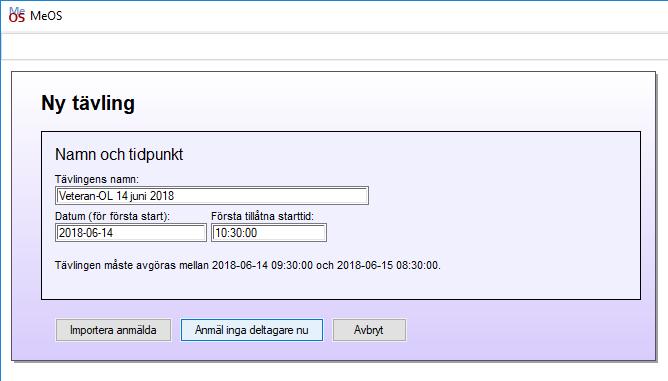 Skapa lokal tävling på GOF91 OBS! Denna aktivitet kan mycket väl utföras på en egen dator om du inte har tillgång till GOF-datorerna lång tid innan tävlingen.