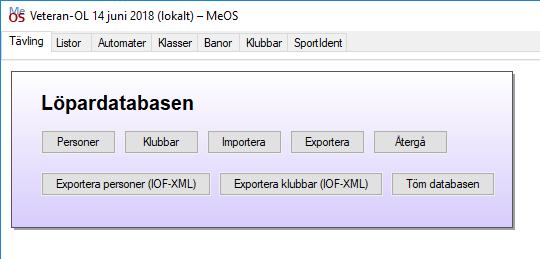 xml, som hämtades från Eventor i avsnittet Hämta klasser, klubbregister och personregister från Eventor på sidan 4 och där