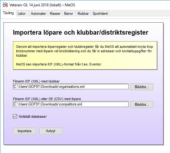 Banor. Välj den.courses.