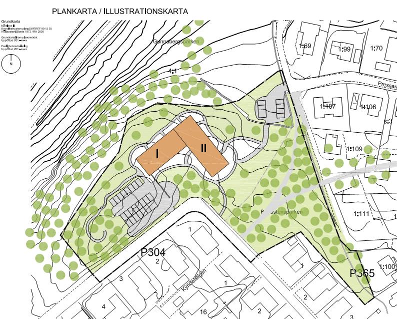 DETALJPLAN FÖR HULTA 4:1, BULTASTENSPARKEN, BORÅS STAD 9 3 Planförslag Borås Stad planerar att detaljplanelägga fastigheten Hulta 4:1 för att möjliggöra för byggnation av en förskola på två våningar.