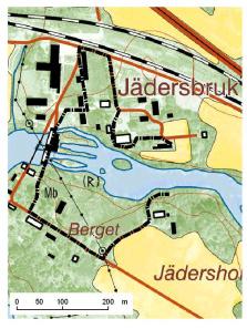 Kommun Linjesträckans längd Områdets höjd ö h Arboga 1250 m 15 m Markslag inom 100 m från linjesträcka Barrskog 0%