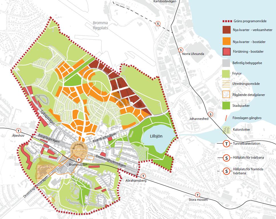 Exploateringskontoret 2016-03-29 Sida 3 (6) Programförslaget omfattar sammanlagt cirka 3000-4000 nya bostäder samt verksamheter, lokaler och kommunal service som till exempel idrott, kultur och