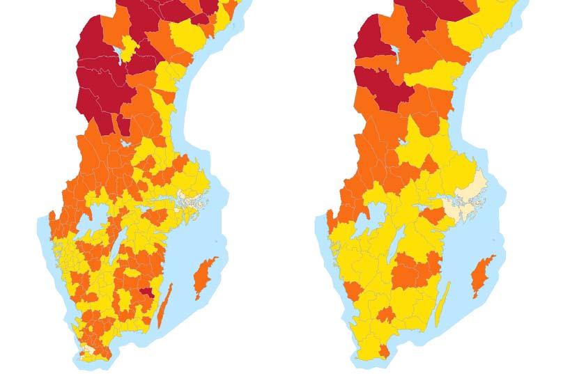 kommunnivå och lokal arbetsmarknadsnivå år