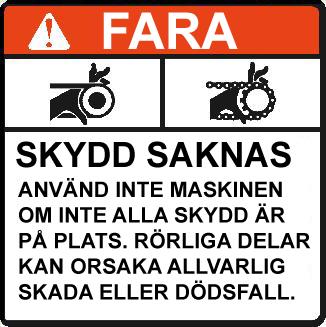 SÄKERHET A B C D E F G Observera att dekalerna