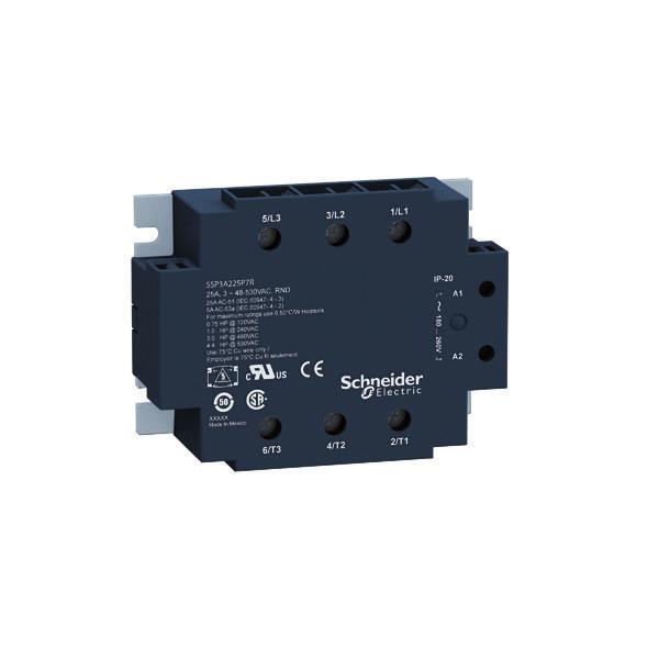 Solid-state reläer Zelio Relay SSM och SSP 1 2 3 1 2 3 SSM modulära solid-state reläer (DC- omkoppling), montage på DIN-skena Kontakt 1 NO Typ av omkoppling DC-omkoppling Belastningsström 6 A 12 A