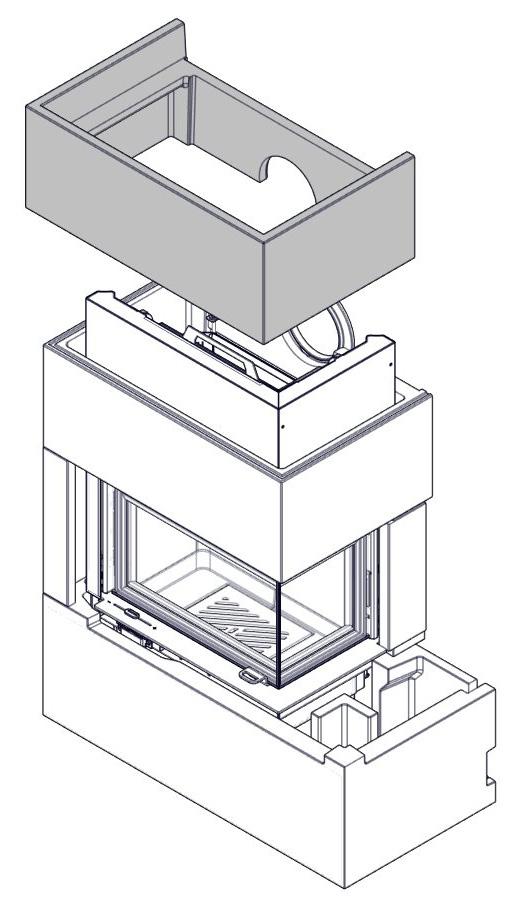 Place the upper concrete part. Make sure the surface is free of any dust and concrete residues.