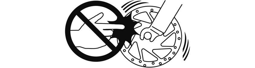 TILL SÄKERHET För montering på cykeln och underhåll: När du sätter fast bromsarmen på ramen bör du se till att använda en bromsarmsklämma som passar kedjestagets storlek och sätta fast den ordentligt