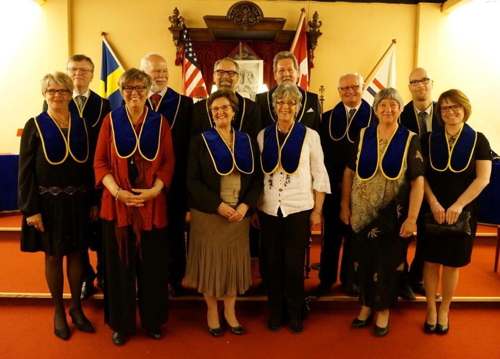 EXTRA LOGEMÖTE MED RECEPTION Med reservation för hopblandning, alla är ju så nya, ser vi från vänster, vi börjar med damerna, Sy Irene, Sy Barbro A, Sy Barbro H, Sy Kerstin, Sy Caritta