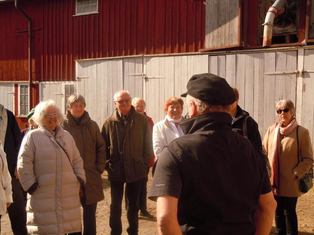 med slottsruinen i bakgrunden.