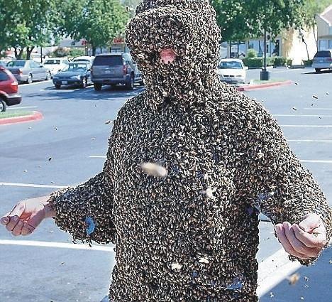 MÄNNISKOR OCH BIN Varför vill någon täcka sin kropp med bin?