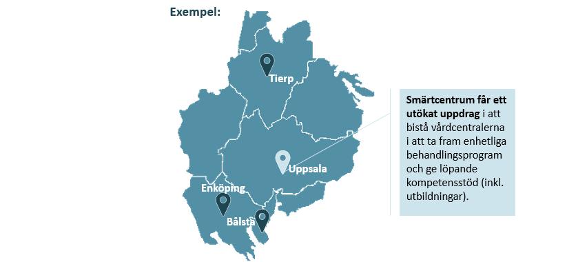 I den nya modellen föreslås ett mindre antal vårdcentraler inom RU få i uppdrag att erbjuda MMR1 till patienter inom ett visst upptagningsområde.