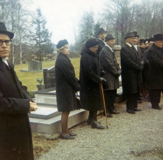 Albert Deréhns begravning, 1970.