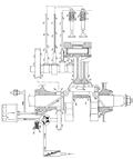 Smörjsystem Positiv "displacementpump" Motorns smörjningskrets, ett tryckbelastat system bestående av en pump av deplacement-typ som hämtar upp olja genom en vakuuminsats från vevhuset.