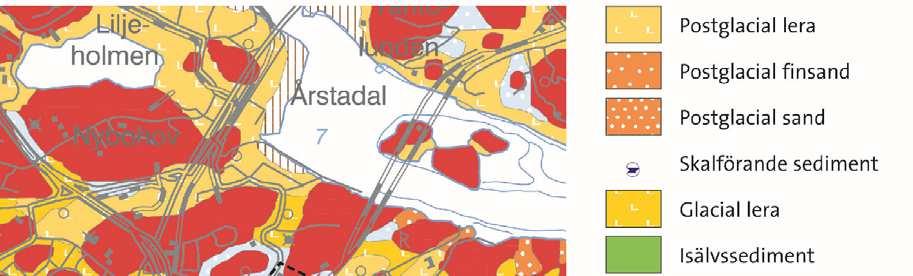 Sidnr: 8 2.3 Geohydrologiska och vegetativa förhållanden Någon geoteknisk undersökning är ännu inte utförd. En översiktlig analys av geologiska förutsättningarna har gjorts utifrån SGU s kartmaterial.