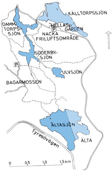 Buss 401 från Slussen. Telekarta sid 56. Kommentar: I Dammtorpssjön har få fiskeplatser. Risk för trängsel.