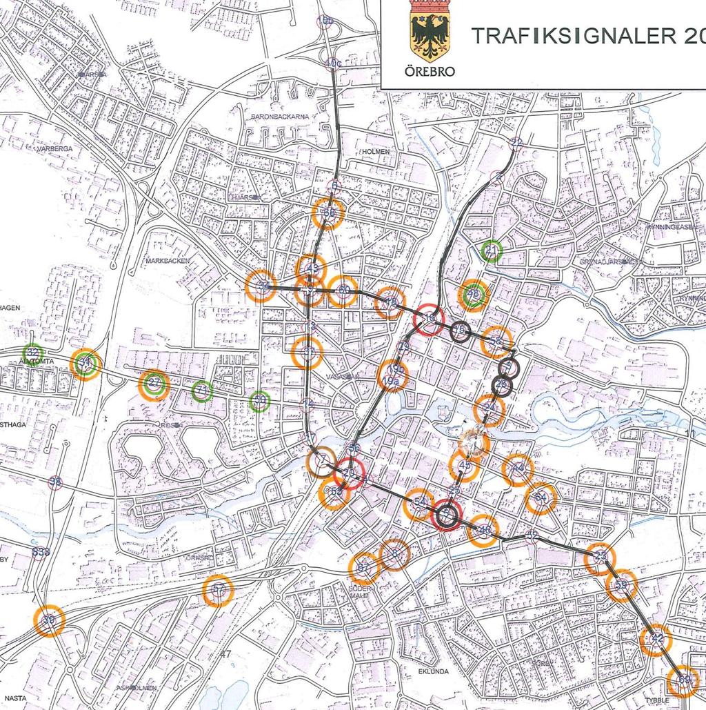 alla korsningar, utan ca 44 styrapparater, se avsnitt 8.3. Av dem har ungefär hälften äldre styrapparater.
