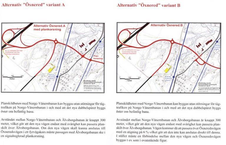 järnvägsstationen i Öxnered anslutning till E kan upplevas som lång omväg frestande för boende på Skaven att