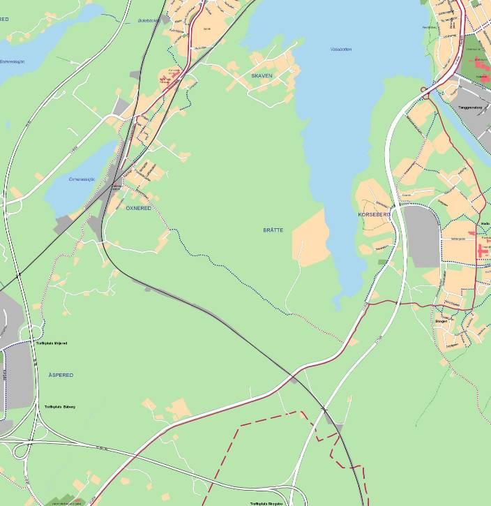 PLANPROGRAM FÖR SKAVEN OCH DELAR AV januari 0 rev juli 0 Gång- och cykeltrafik Huvudcykelstråket går längs Öxneredvägen. Den binder ihop Vänersborgs centrum med Öxnered.
