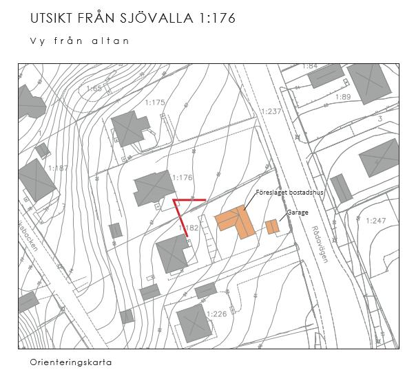 Detaljplanens innebörd Bebyggelse Detaljplanen möjliggör byggnation av ett enbostadhus mellan befintligt hus och rådavägen.