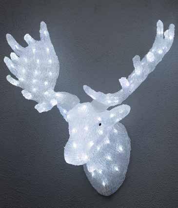 Dekoration Isbjörnar I akryl med vita LED.