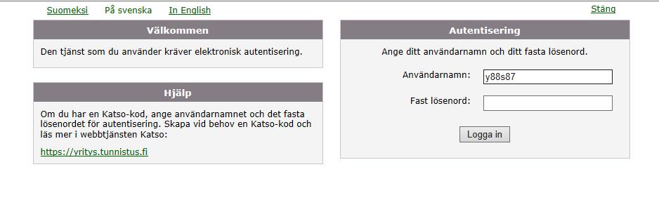 De olika faserna när filer skickas in Autentisera dig med personliga Katso-koder