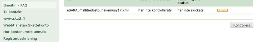 felfritt material, kontrollera