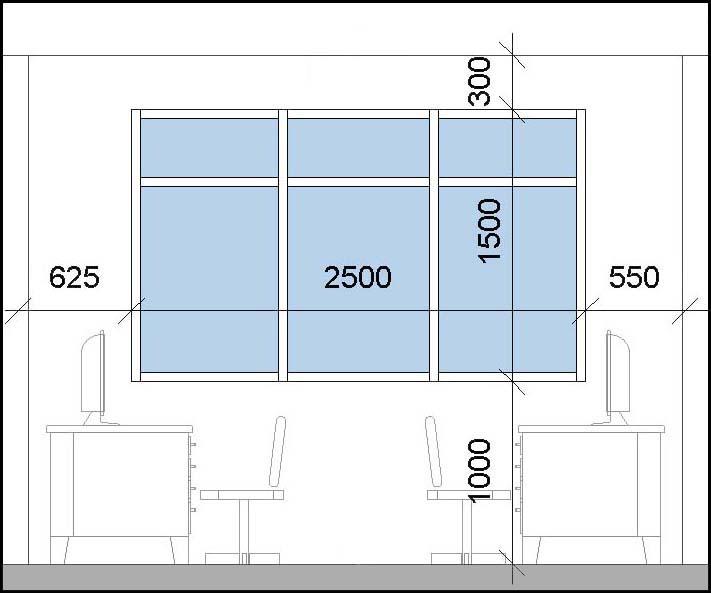 the façade (depending of WWR ratios) are as