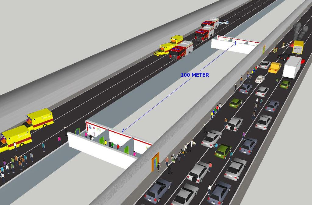 3 Sammanfattning av säkerhetsprinciper För att säkerställa säkerheten för trafikanter och personal som vistas i tunnlarna samt för att möjliggöra en insats från räddningstjänsten förses tunneln med