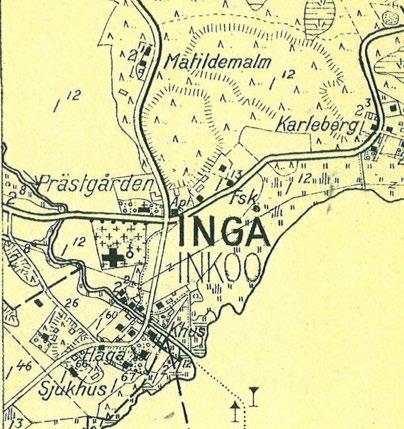 På 1700-talet fanns på det nuvarande tätortsområdet förutom kyrkan bara några få hemman, se bilden invid. Bollstavägen har utmärkts en mängd små byggnader - uppenbarligen kyrkstallar.