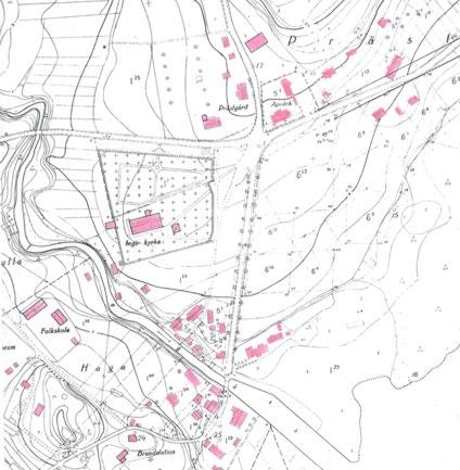 På sockenkartan från år 1935 omges kyrkan, gravgården och prästgården fortfarande av vidsträckta åkermarker. Området mellan Ingå å och Museivägen är fortfarande huvudsakligen odlat.