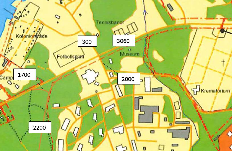 2.2. Trafik Trafikflöden 2013-2017: Trafikmätningar har utförts under perioden 2013 till 2017 och erhållits av Kristinehamns kommun. Trafiken har mätts på följande fyra punkter.