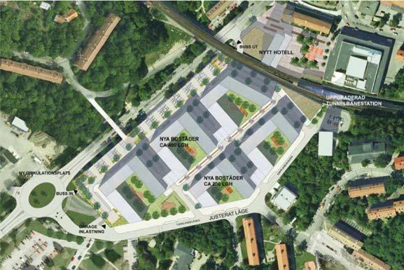2012-04-25, s 3 (28) 1 Inledning 1.1 Bakgrund är idag en knutpunkt för buss- och tunnelbanetrafik, men dess funktion som centrum för ett större omland är idag otydlig.