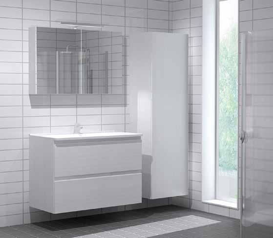 BADRUM/HÖGSKÅP BADRUM, WC-DUSCH OCH WC/TVÄTTSTÄLLSBLANDARE Ange höger-/vänsterhängning