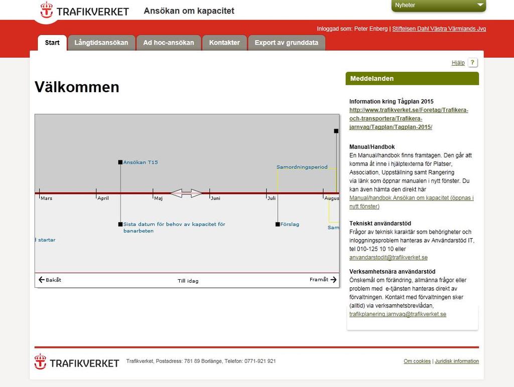 Användardokumentation Ansökan om