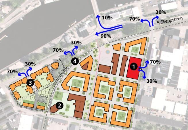 Några kommentarer. o Parkeringshuset är planerat för cirka 500 bilar.