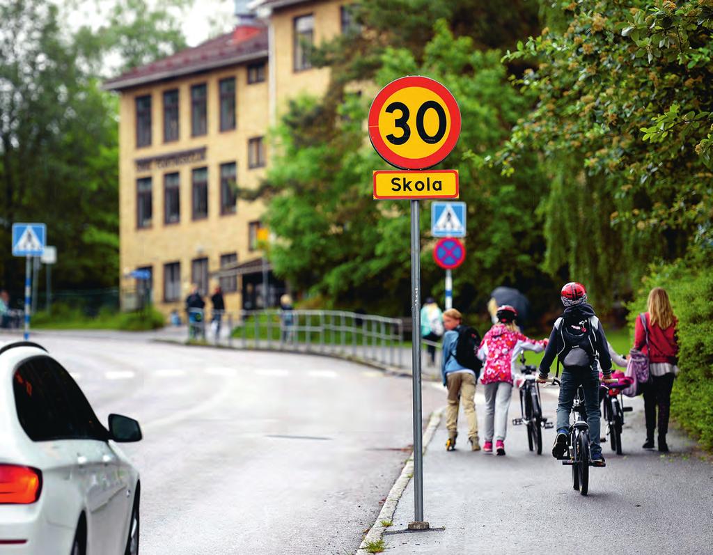 Trafikanternas respekt för 3-skylten vid skolor i