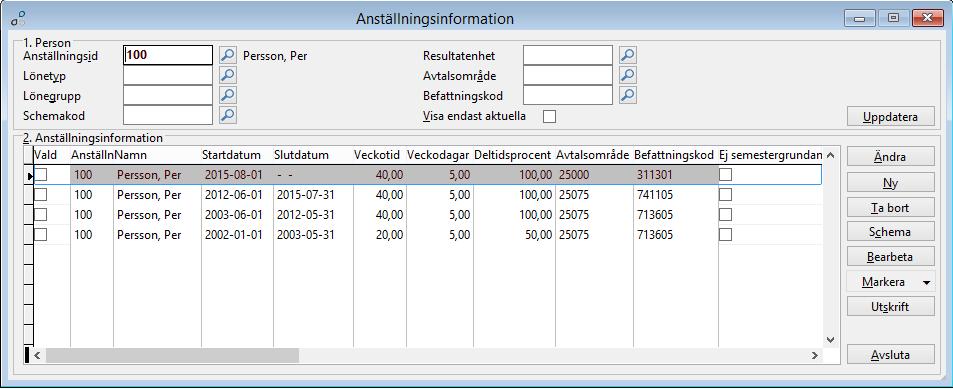 Personregistret Om en anställd har gått från arbetare till tjänsteman under året vill Fora veta det i rapporteringen.