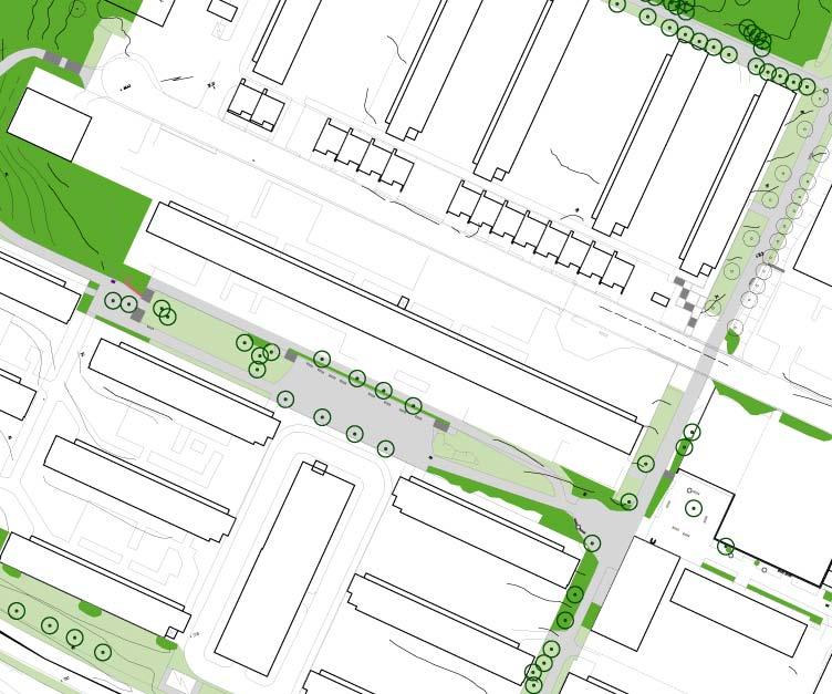 3 Hjulsta backar Stråk vid Hjulsta torg Hjulstagången är ett välanvänt, långsträckt parkstråk som utgår från Hjulsta Torg och tunnelbanan.