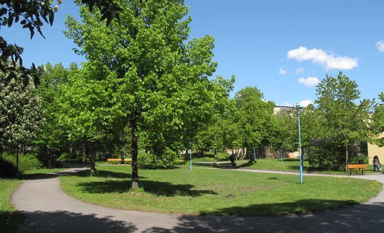 AALYS Det välanvända gångstråket från Tensta snett genom parken från nord-öst till syd-väst är viktigt att bevara, i övrigt skulle gångvägarna i parken