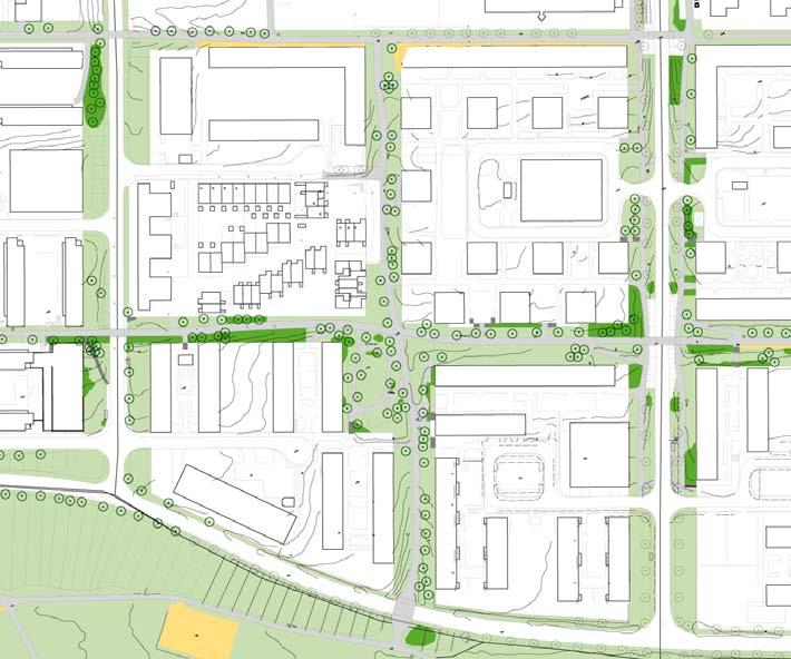 Smitvägar 3 Tenstadalen Tenstavägen Järinge parkstråk slingrar sig mjukt från Tensta Gymnasium ner mot Tenstadalen i söder. Från de höga delarna har man utblick över dalen.