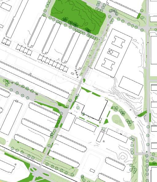 37. STRÅK VID HJULSTA TORG STORLEK: Ca 0,4 Ha KARAKTÄR: Parkstråk SOCIALA VÄRDE: Promenader, utsikt KULTURHISTORISKA VÄRDE: Konstverk Bevara nuvarande karaktär och värden.