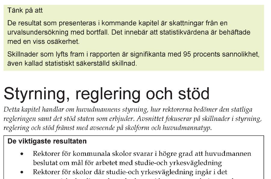 SCB: RESULTATRAPPORT FÖR