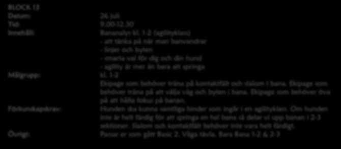 Passar er som gått Basic 2, Våga tävla, Bara Bana 1-2 & 2-3 BLOCK 14