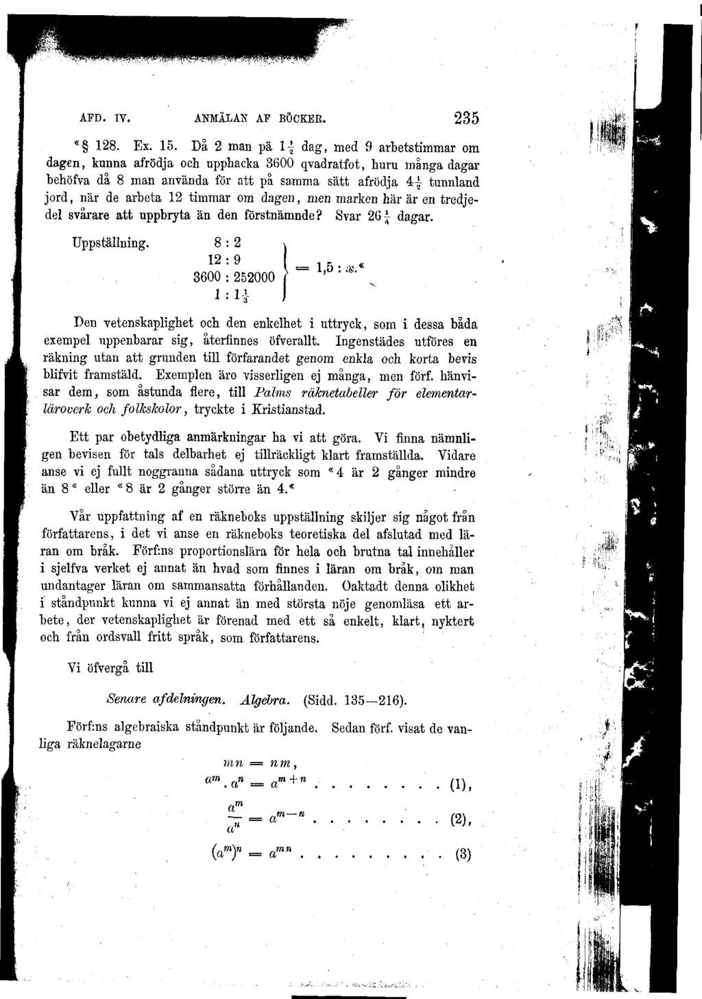 AFD. IV. ANMÄLAH AF BÖCKER. 235 * 128. Ex. 15.
