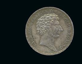 1013 * Karl XIV Johan. Dukat 1821. SM 16. 3,46 g. 1+/01 rispor. 8.000 1019 * Karl XIV Johan. Provmynt. Riksdaler (specie) 1822 i koppar. SM 195b. 27,82 g. Präglad 2 gånger. RRR.