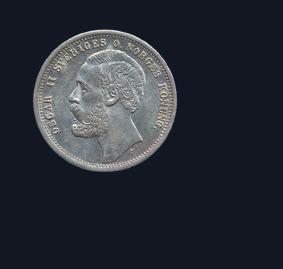 1025 Oskar I. 1/6 skilling banco 1847 och 1849. 22 ocirkulerade ex. SM 124-125. 01-01/0 vissa med fläckar. 800 1026 * Karl XV. Dukat 1866 med litet ST. SM 7b. 1/1+ små repor. 1.700 1027 * Karl XV.