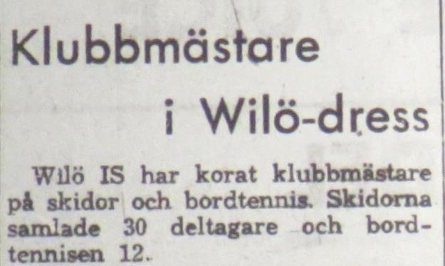 Haeger kom in i laget men han nådde större framgångar i individuella tävlingar än i lagspelet. Årets serie innehöll lagen Västermalm, Norberg, Köping, Aros, Halex, Torstuna, Österunda och Wilö.