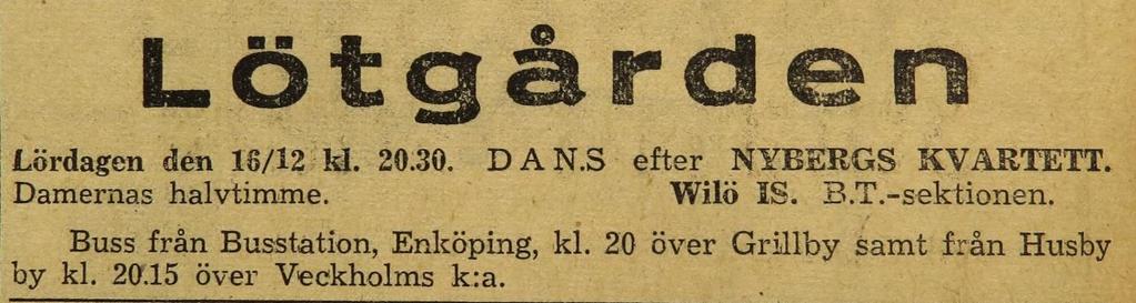 Wilös lag II började sitt seriespel hösten 1950