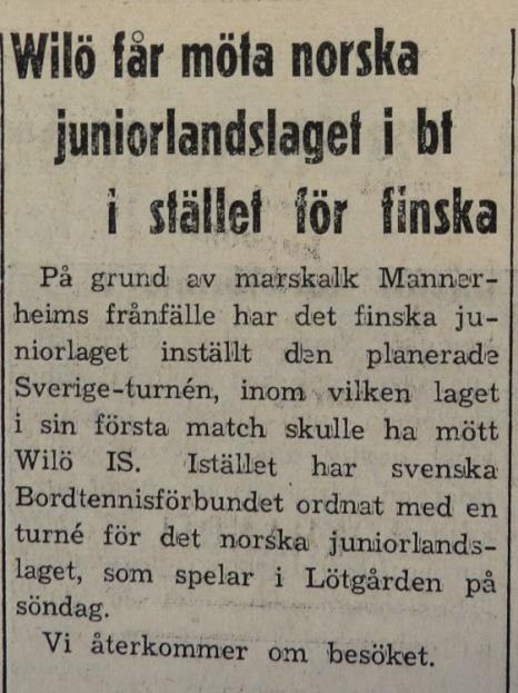 läsa i EP att: det nya besked: Redan tre dagar senare söndagen
