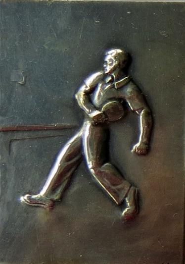 Waldemar Lundberg Plaketten för KM i bordtennis 1947: En vänskapsmatch spelades mot Veckholms JUF, torsdagen den 27 mars 1947.